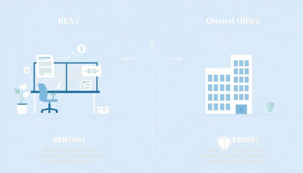 Что выгоднее бизнесу: аренда или покупка офисного помещения в 2025 году - иллюстрация